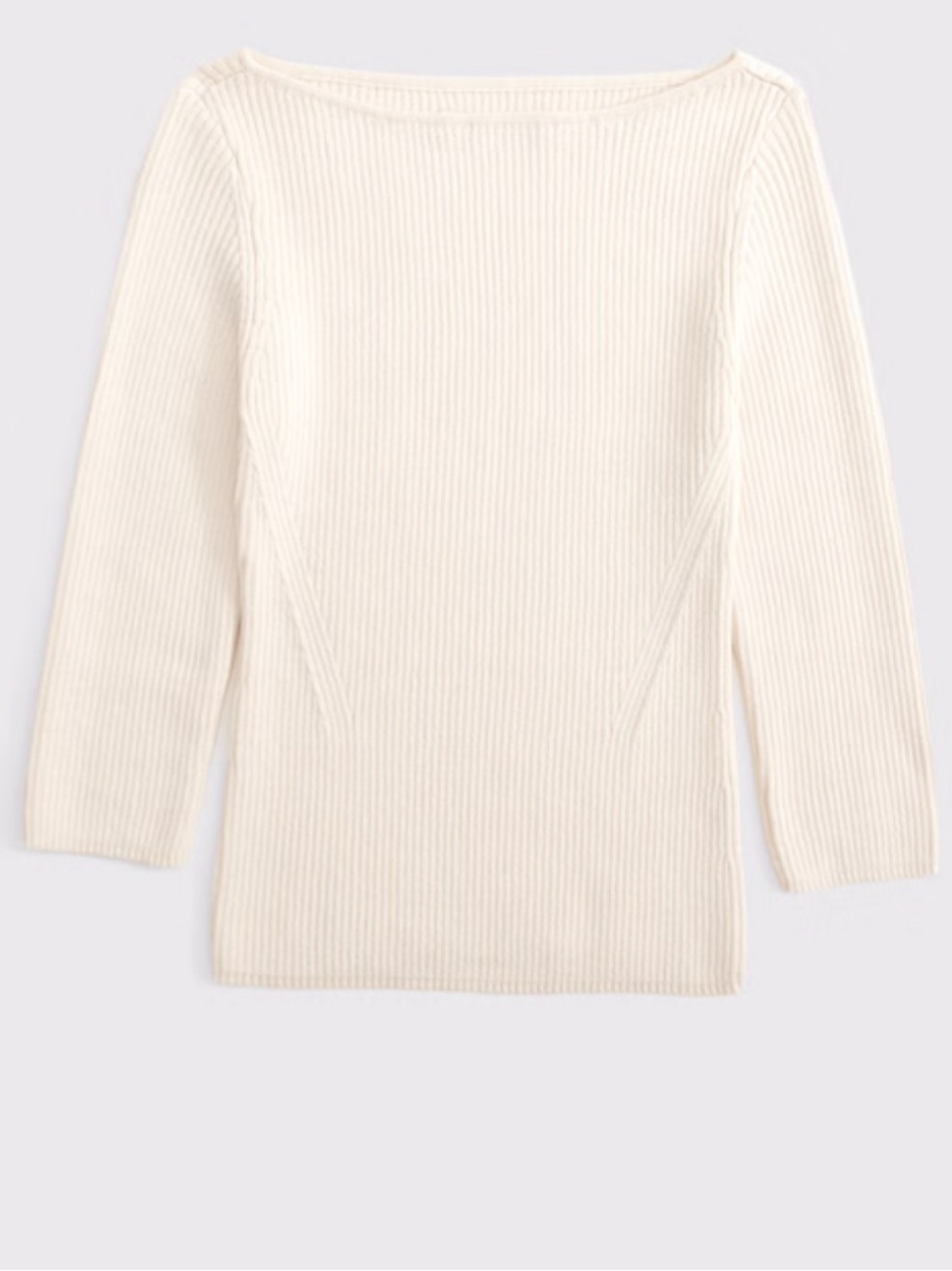 NWOT A&F 3/4 Sleeve Slash Neck Sweater Medium
